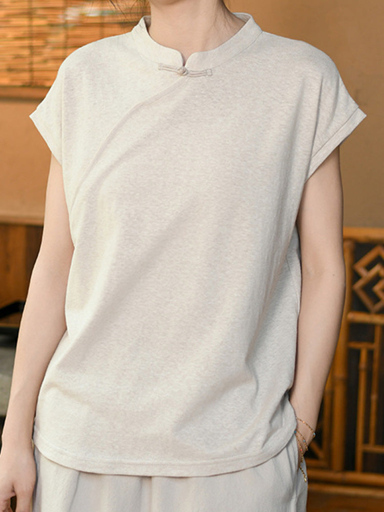 T-shirt ultra doux en coton et lin