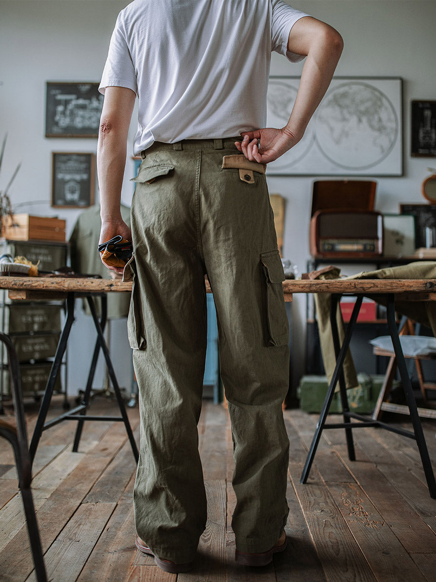 Reproduktion einer M-47 Fischgrät-Twillhose der französischen Armee