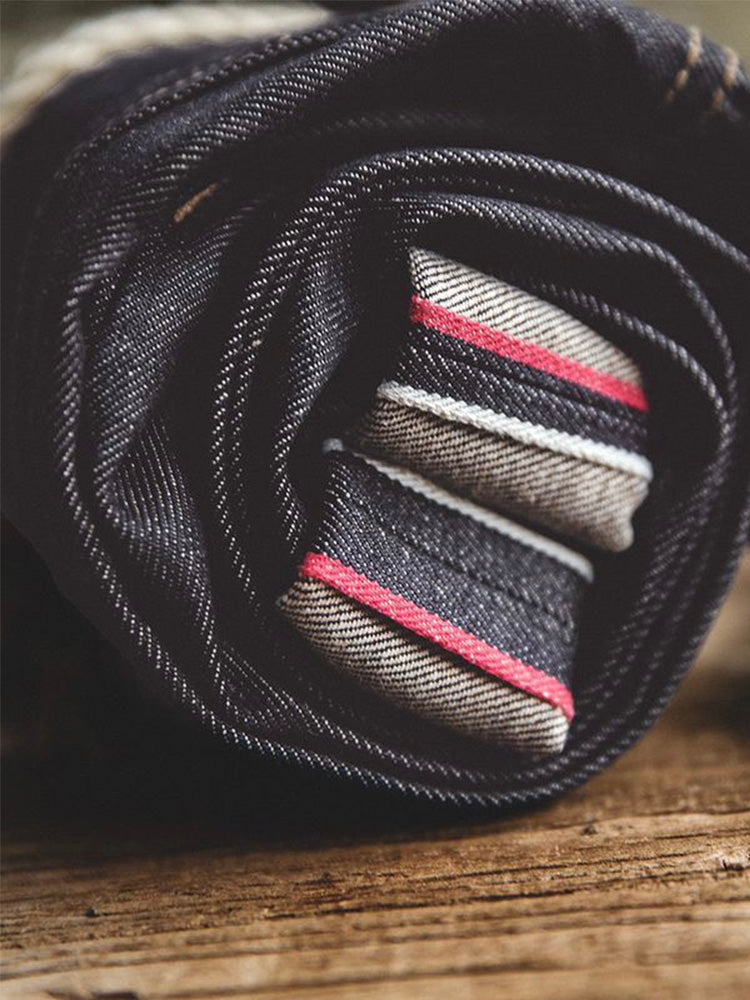 Jeans da uomo in denim grezzo in stile retrò americano