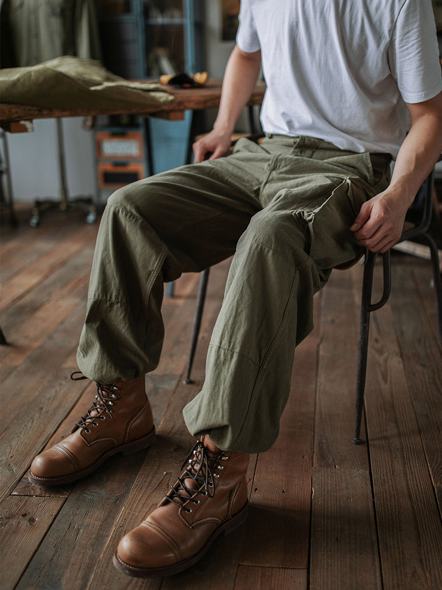 Reproduktion einer M-47 Fischgrät-Twillhose der französischen Armee