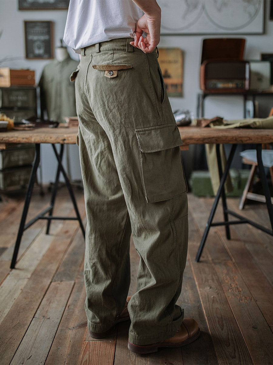 Reproduktion einer M-47 Fischgrät-Twillhose der französischen Armee