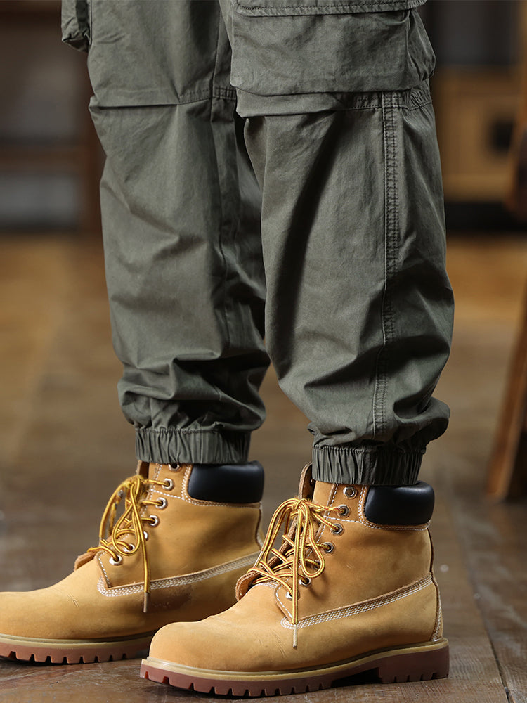 Men's Multi‑Pocket Elastic Waist Casual Cargo Pants