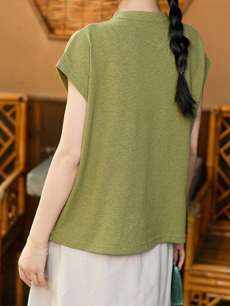 T-shirt ultra doux en coton et lin