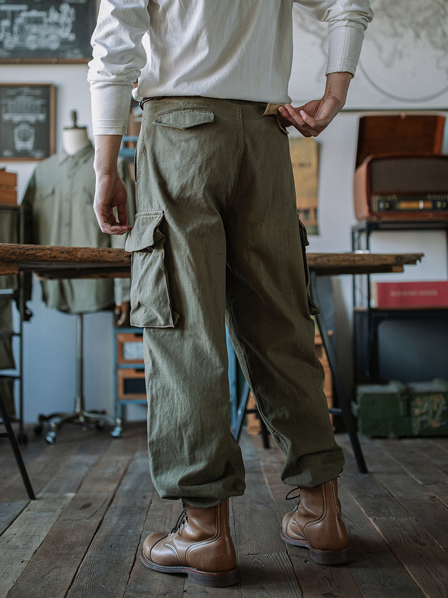 Reproduktion einer M-47 Fischgrät-Twillhose der französischen Armee