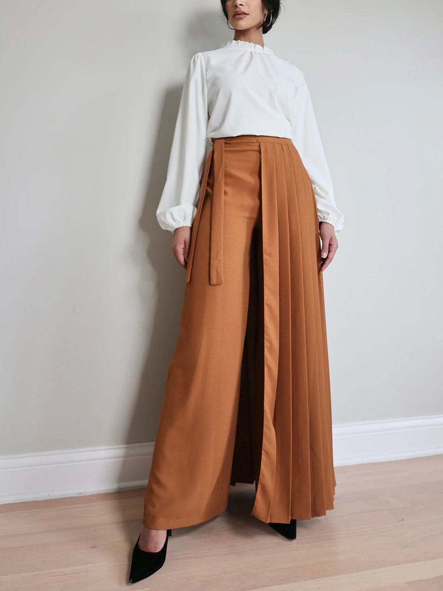 Magnifique ensemble jupe et pantalon plissés