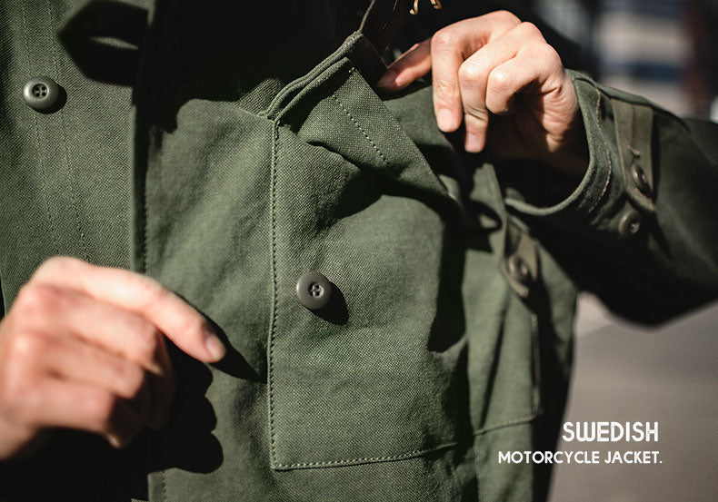 Giacca ispirata alle motociclette svedesi