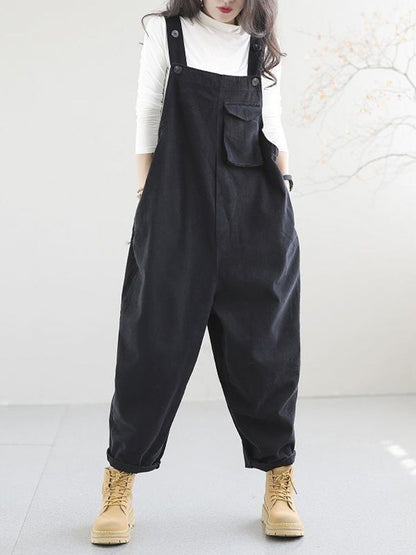 Women's Relaxed Fit Cotton Overalls