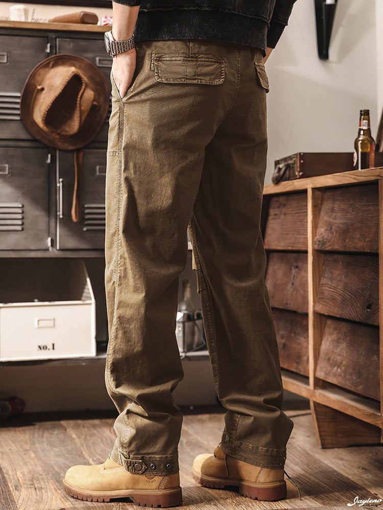 Herren Cargohose im Vintage-Stil, Weites Bein