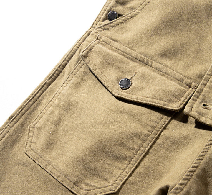 Damen-Latzhose aus Moleskin mit Kordelzug