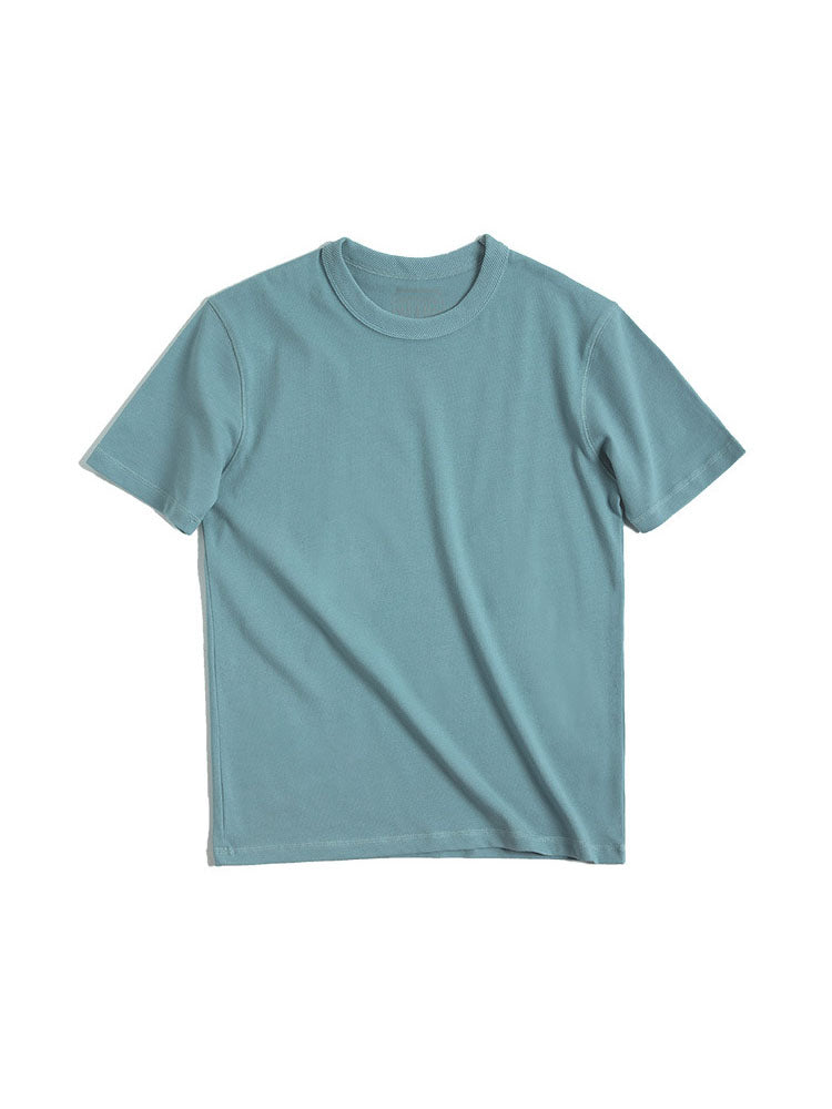 Camiseta Clásica de Cuello Redondo y Corte Slim para Hombre