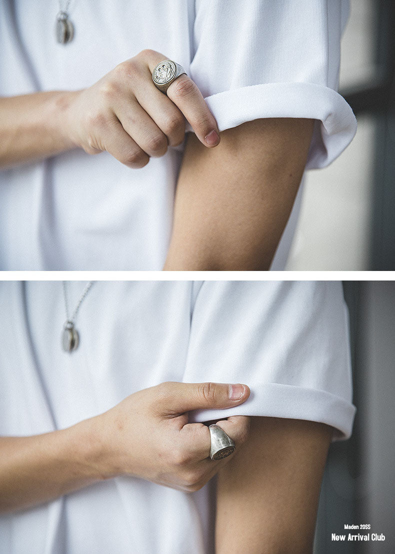 Camiseta Clásica de Cuello Redondo y Corte Slim para Hombre