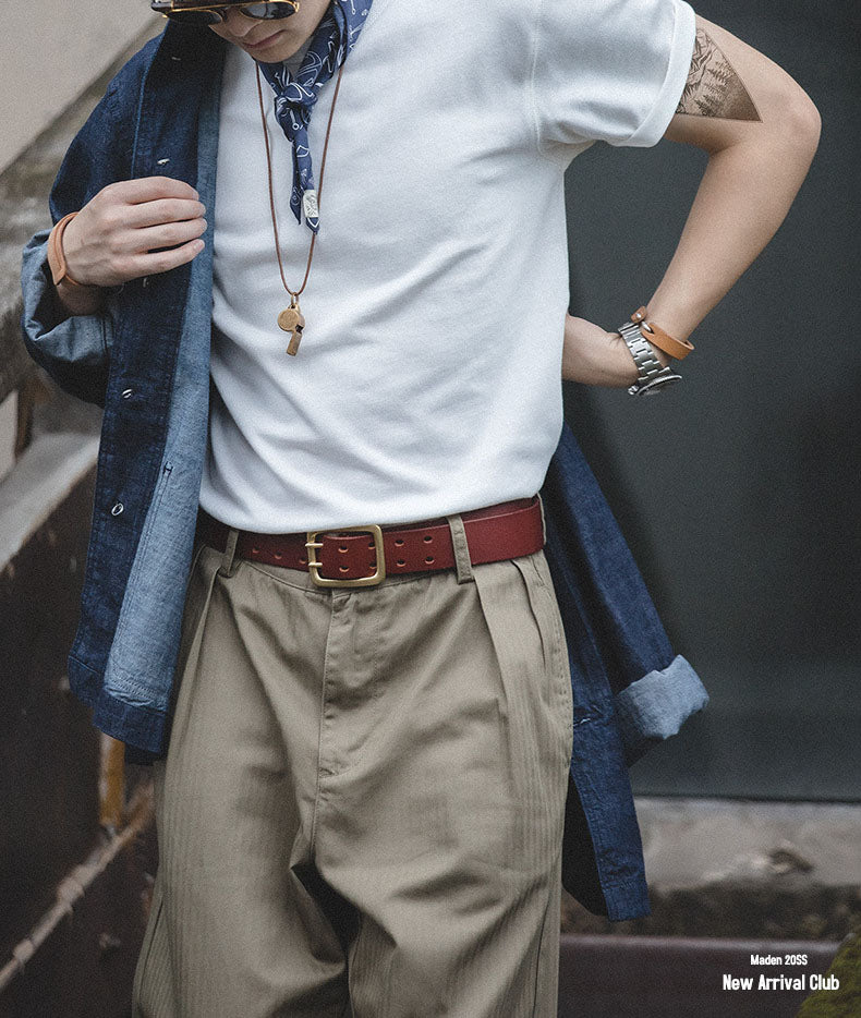 Camiseta Clásica de Cuello Redondo y Corte Slim para Hombre