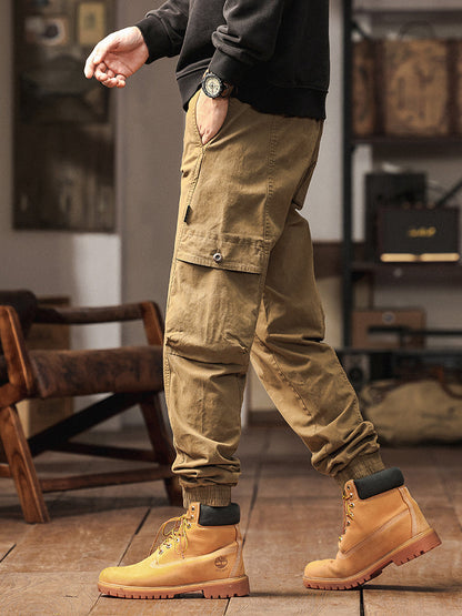 Pantalones cargo jogger de cintura elástica para hombre