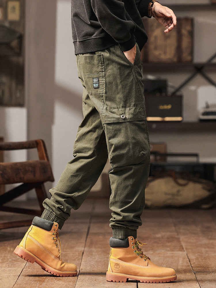Pantalones cargo jogger de cintura elástica para hombre