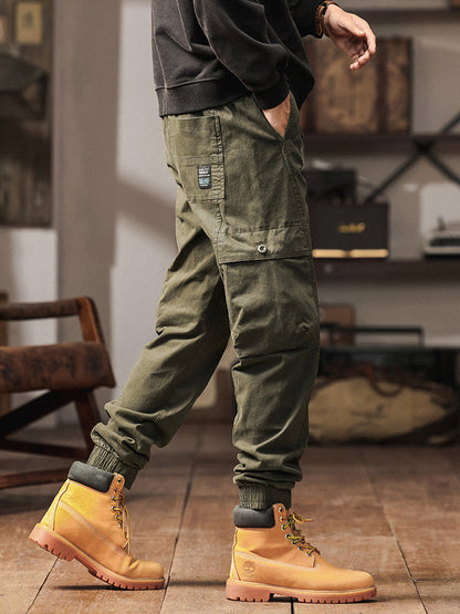 Pantalones cargo jogger de cintura elástica para hombre