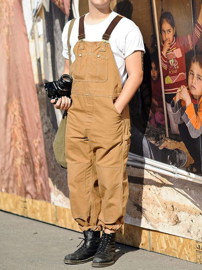 Men's Duck Bib Overalls Canvas Workwear Dungarees