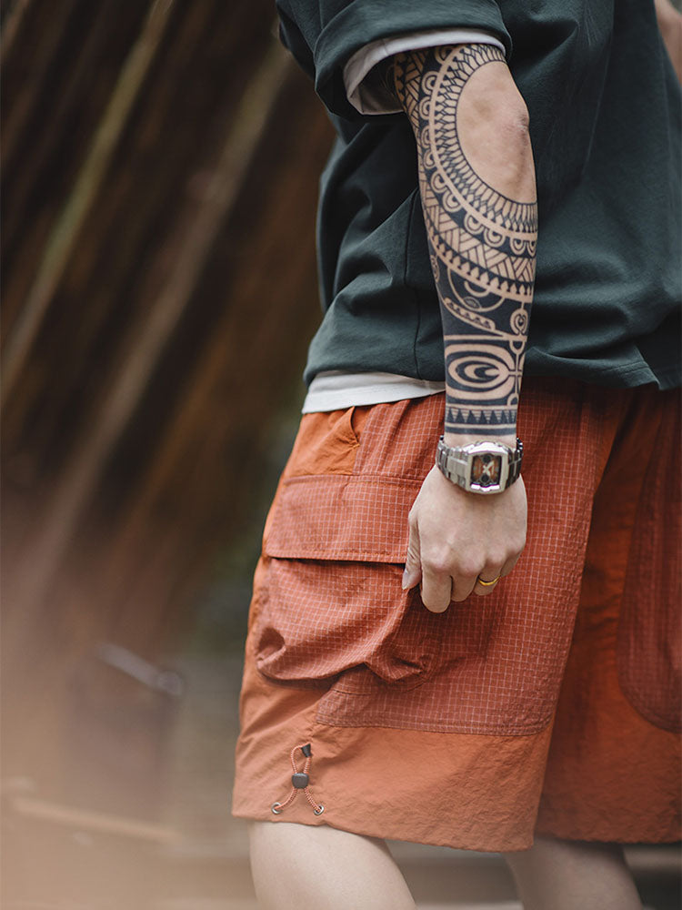 Herren Leichte Cargo‑Shorts mit Kontrasttaschen