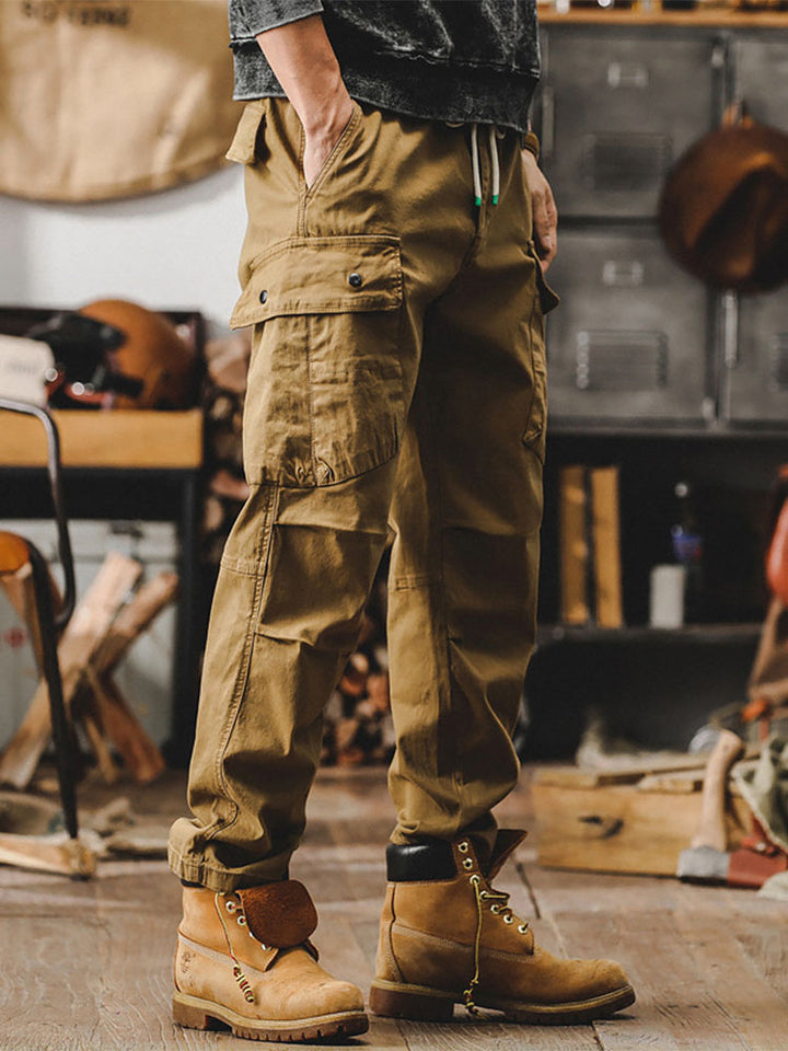 Pantalón cargo para hombre de estilo retro, corte recto