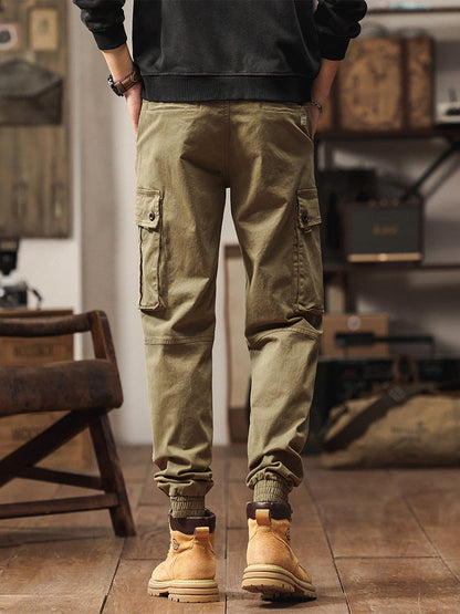 Men's Vintage-Inspired Multi‑Pocket Stretch Cargo Jogger Pants