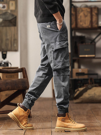 Men's Vintage-Inspired Multi‑Pocket Stretch Cargo Jogger Pants