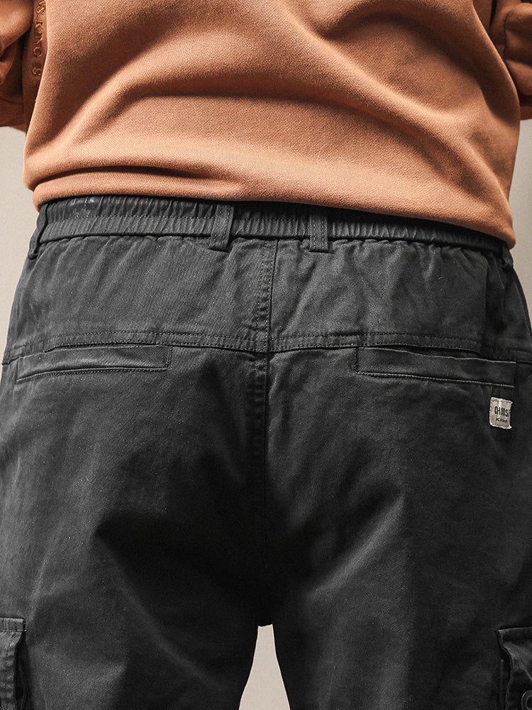 Men's Vintage-Inspired Multi‑Pocket Stretch Cargo Jogger Pants
