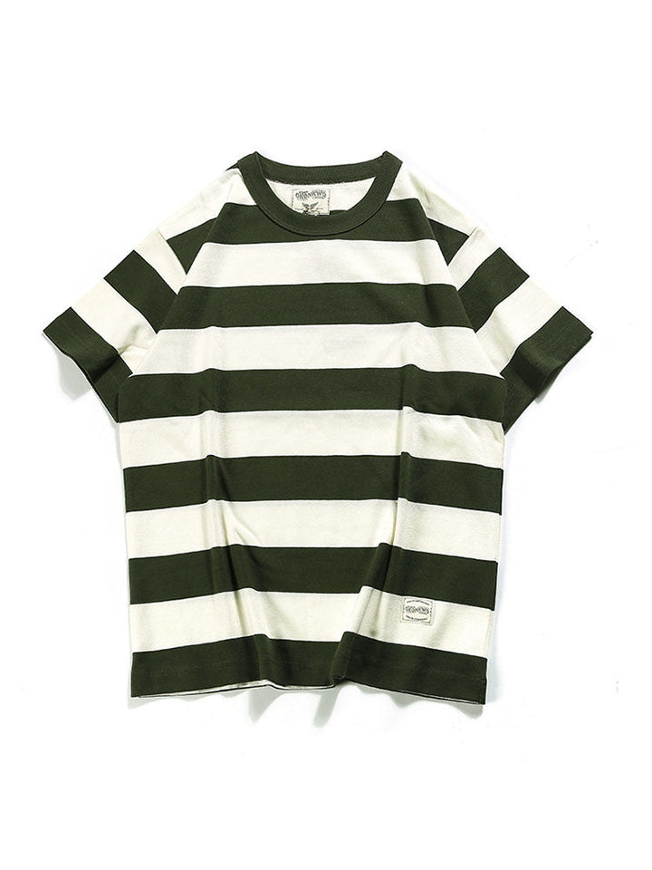 Gestreiftes Herren-T-Shirt mit Rundhalsausschnitt