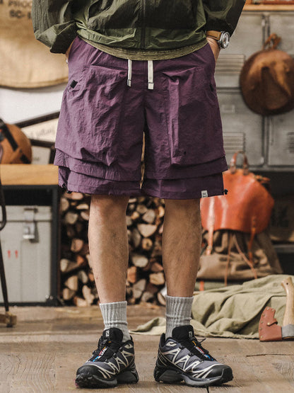 Doppellagige, schnelltrocknende Outdoor-Cargoshorts für Herren