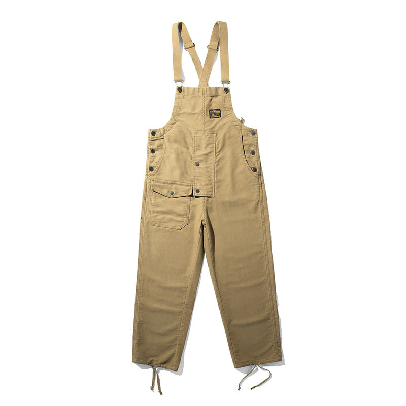 Damen-Latzhose aus Moleskin mit Kordelzug