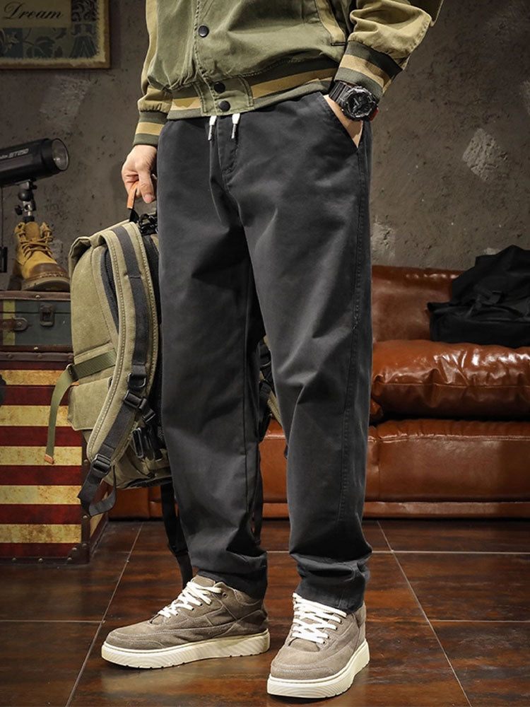 Herren Lässige Relax‑Fit Hose aus Baumwoll‑Elasthan‑Mix