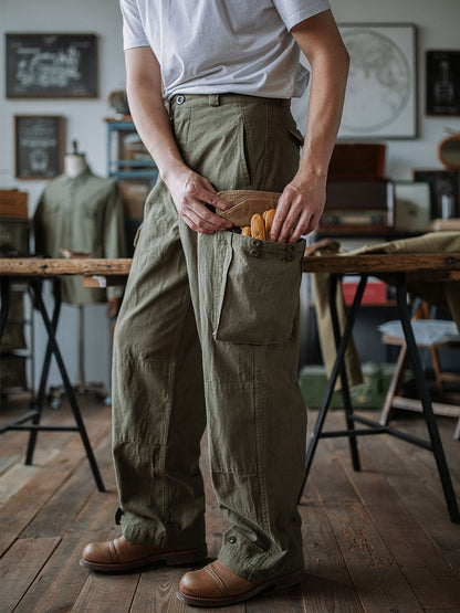 Reproduktion einer M-47 Fischgrät-Twillhose der französischen Armee