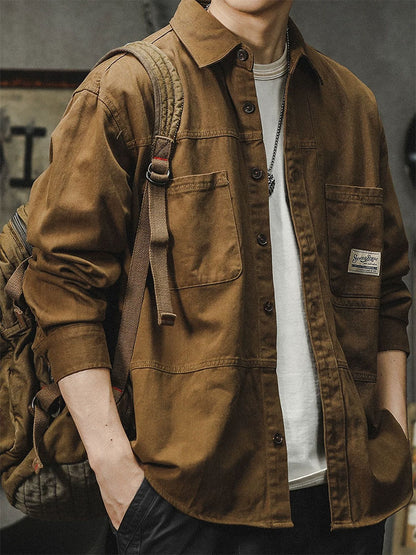 Herren Locker geschnittene Arbeits‑Jacke