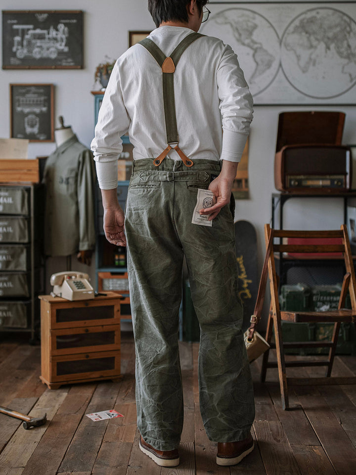 15oz Heavyweight Canvas Trousers with Suspenders
