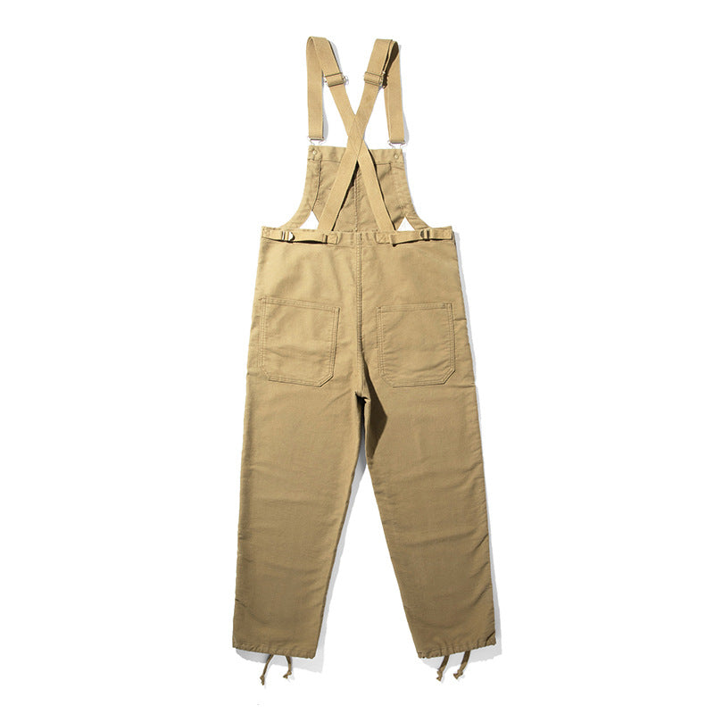 Damen-Latzhose aus Moleskin mit Kordelzug