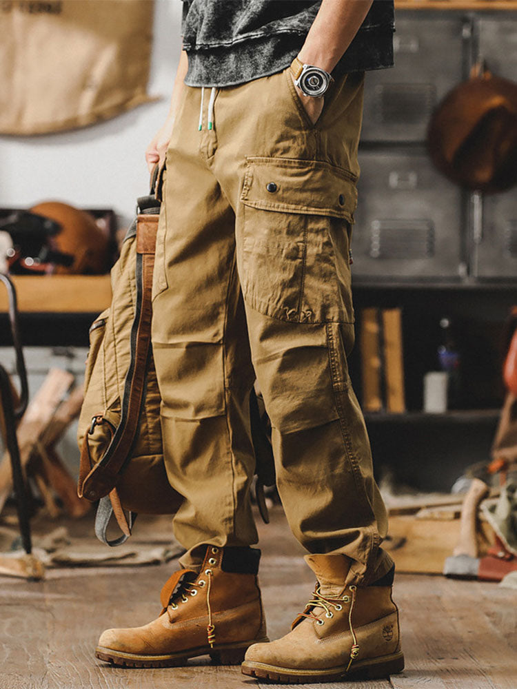 Pantalón cargo para hombre de estilo retro, corte recto