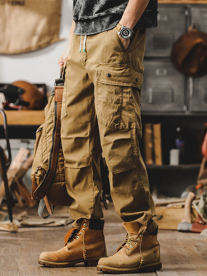 Pantalón cargo para hombre de estilo retro, corte recto