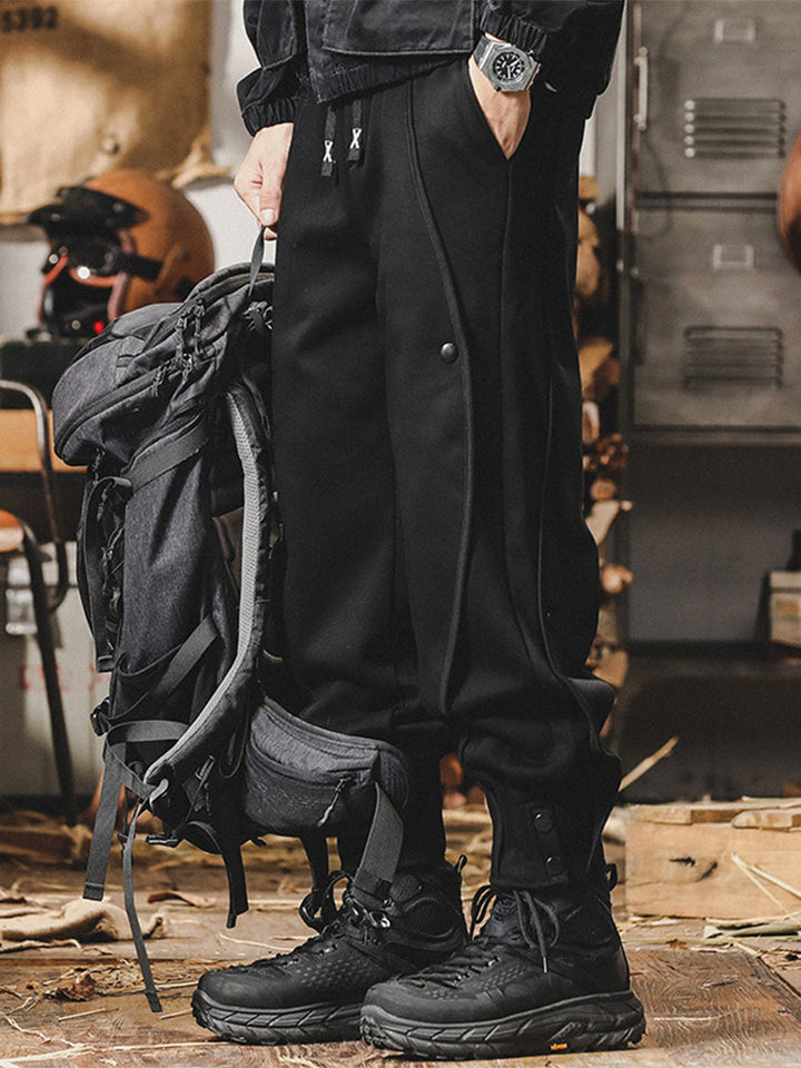Pantalones de chándal para hombre con detalle de botones y cintura cómoda