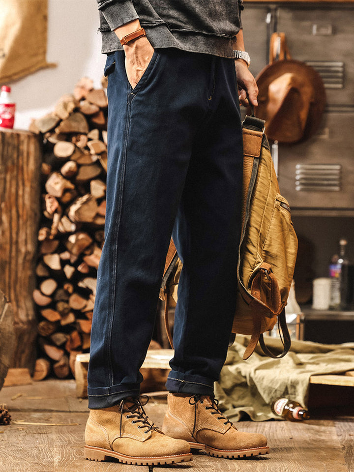 Herren entspannte Gerade Hose