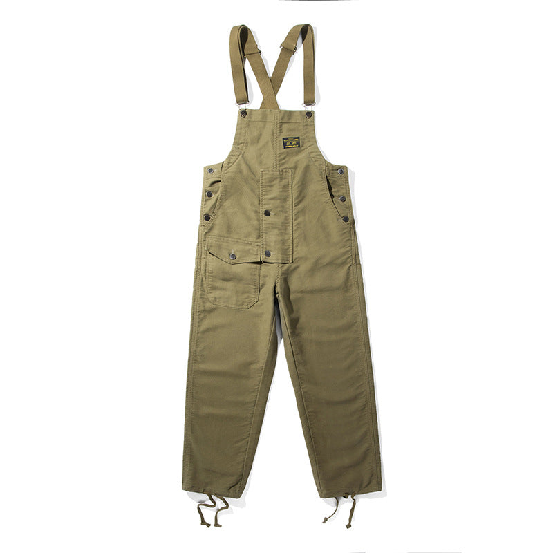 Damen-Latzhose aus Moleskin mit Kordelzug