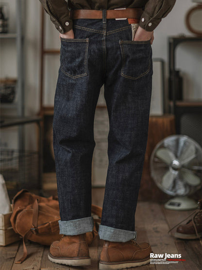 Jean en denim selvedge indigo 14 oz
