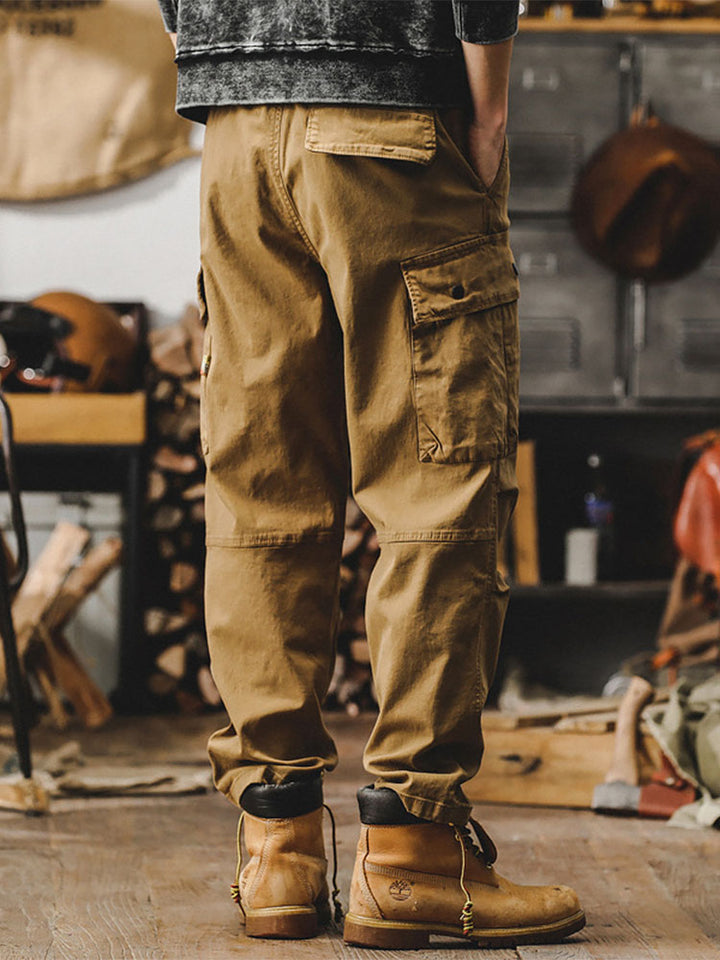 Pantalón cargo para hombre de estilo retro, corte recto