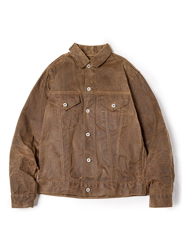 Wachsjacke für Herren aus Canvas und Baumwolle – Militäruniform-Arbeitskleidung