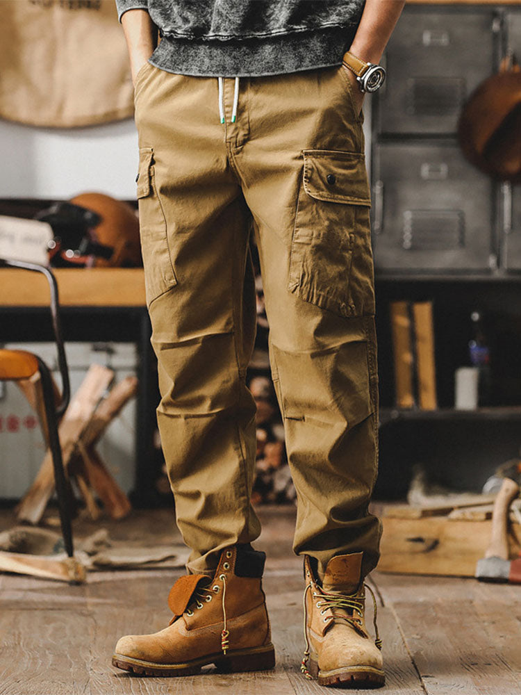 Pantalón cargo para hombre de estilo retro, corte recto