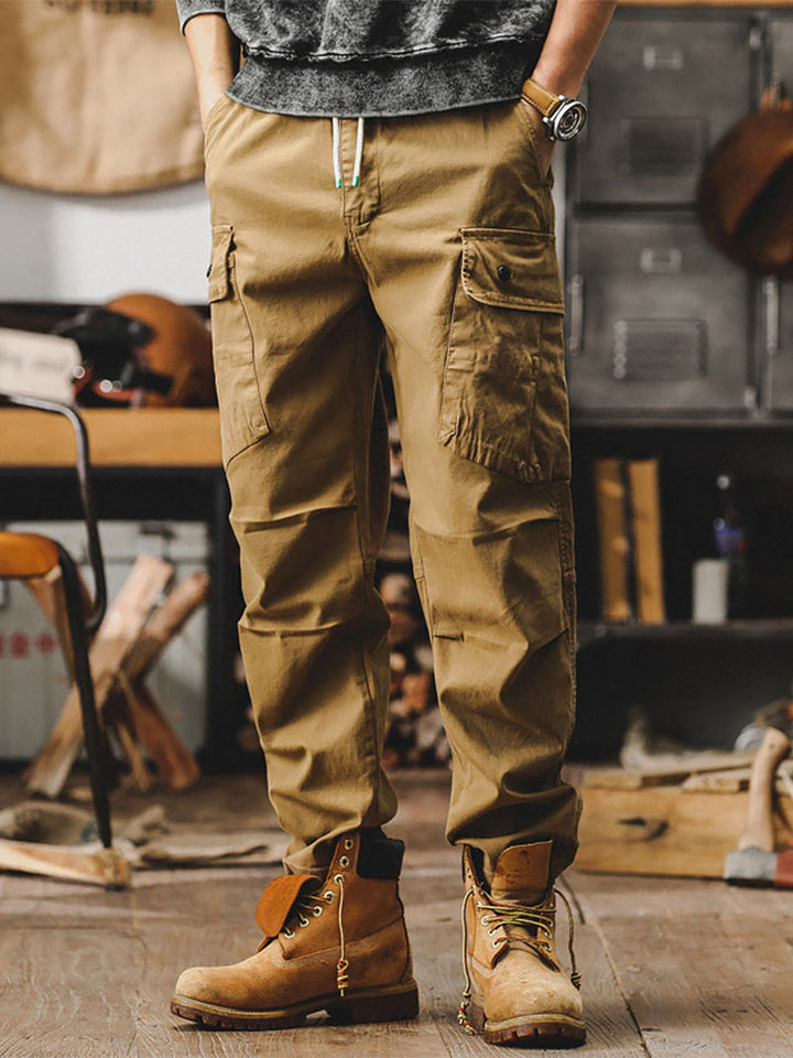 Pantalón cargo para hombre de estilo retro, corte recto