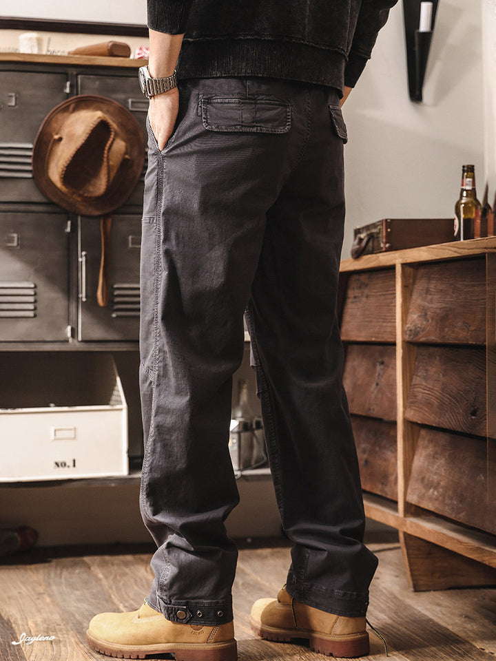 Herren Cargohose im Vintage-Stil, Weites Bein