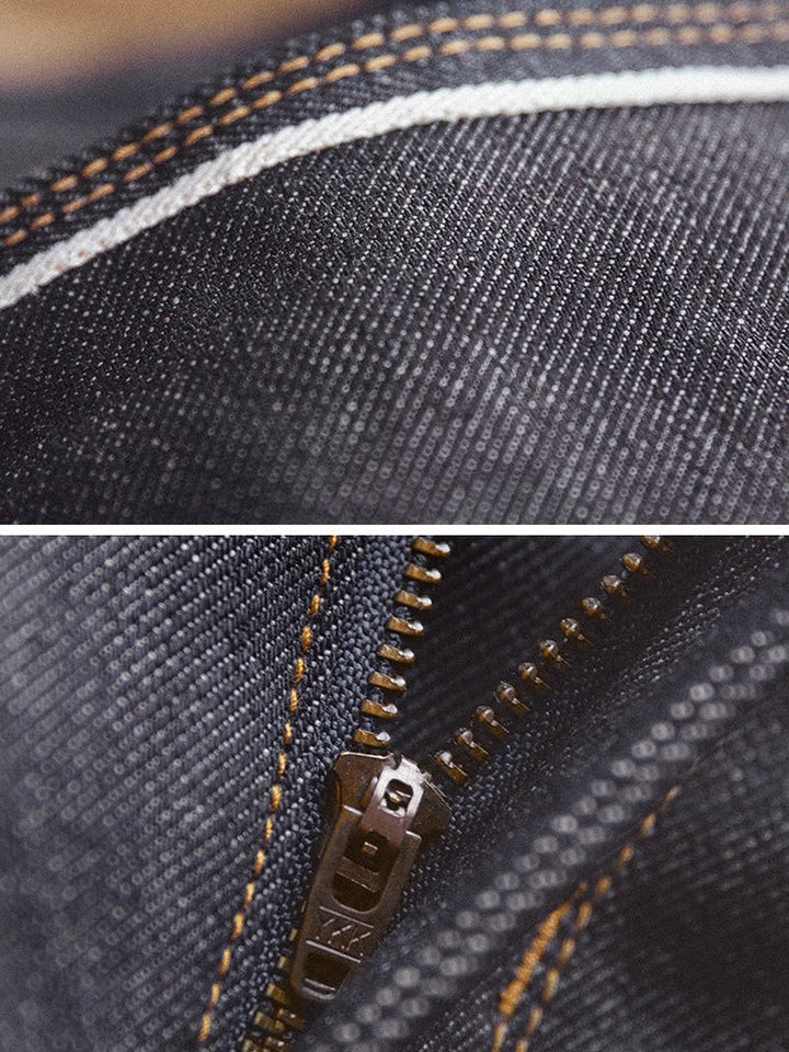 Herren-Jeans im amerikanischen Retro-Stil aus Raw Denim