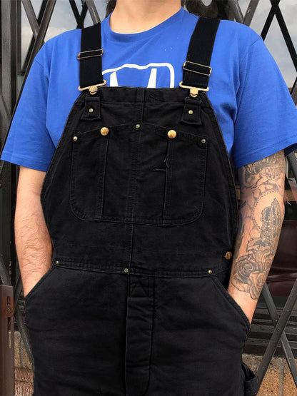 Men's Duck Bib Overalls Canvas Workwear Dungarees