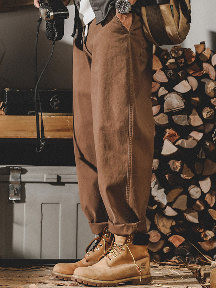 Herren Freizeithose aus 98% Baumwolle und 2% Elastan mit Kordelbund