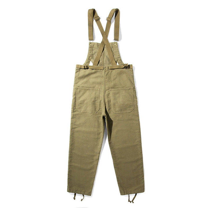 Damen-Latzhose aus Moleskin mit Kordelzug