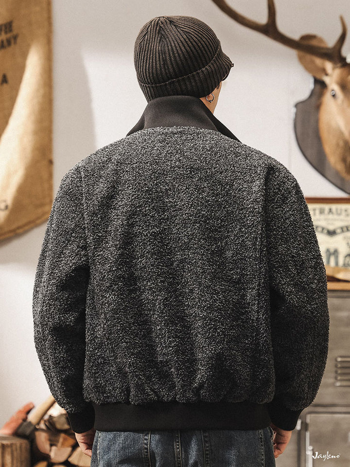 Herren Retro Bomberjacke mit Reißverschluss