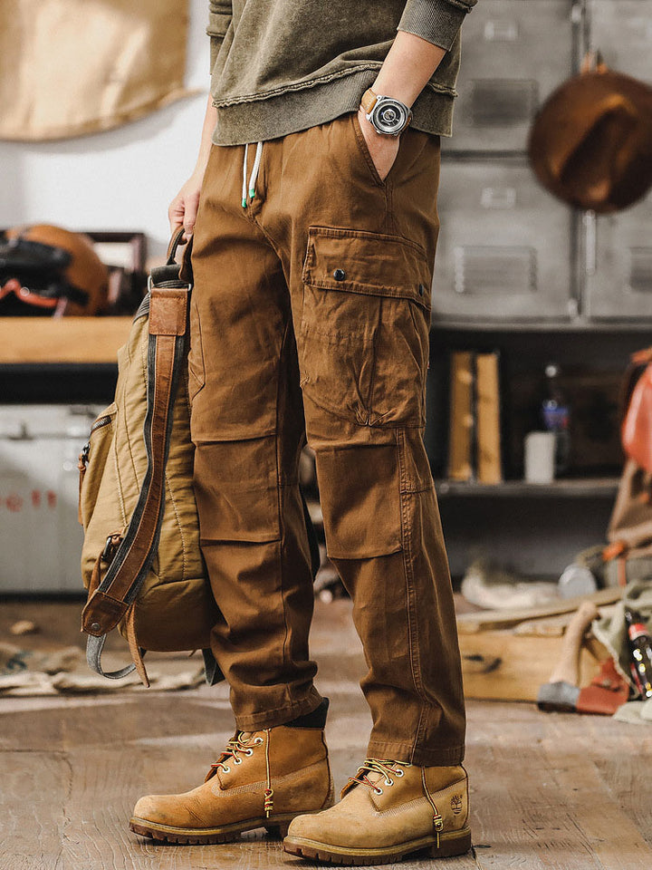 Pantalón cargo para hombre de estilo retro, corte recto